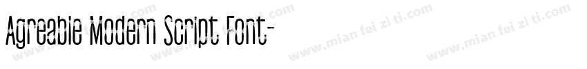 Agreable Modern Script Font字体转换